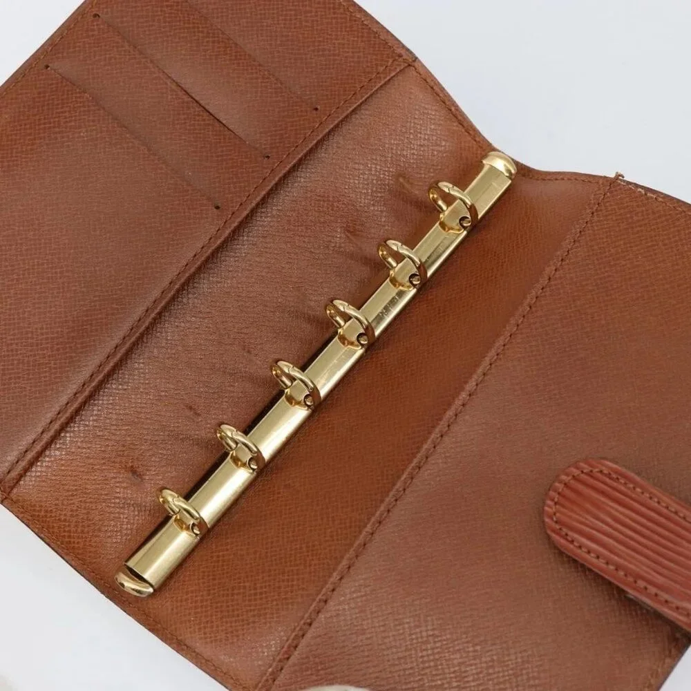 LOUIS VUITTON Epi Agenda PM Day Planner Cover Brown
